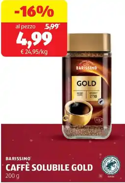 ALDI Barissimo caffè solubile gold offerta