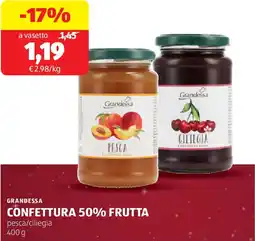 ALDI Grandessa confettura 50% frutta offerta