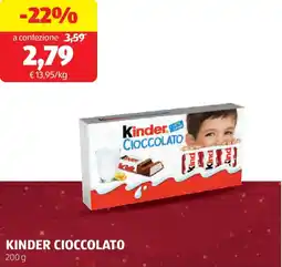 ALDI Kinder cioccolato offerta