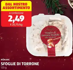 ALDI Monarc sfoglie di torrone offerta