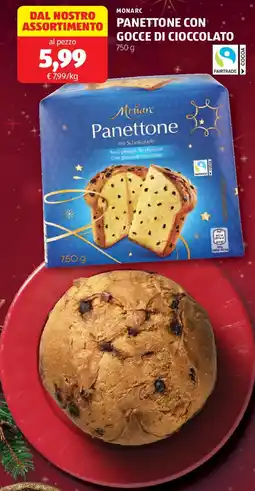 ALDI Monarc panettone con gocce di cioccolato offerta