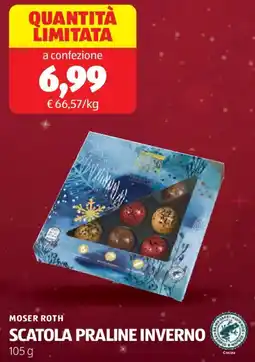 ALDI Moser roth scatola praline inverno offerta