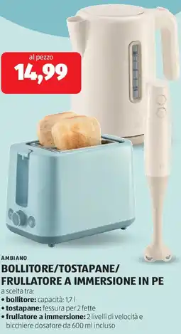 ALDI Ambiano bollitore/tostapane/ frullatore a immersione in pe offerta