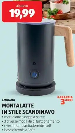ALDI Ambiano montalatte in stile scandinavo offerta