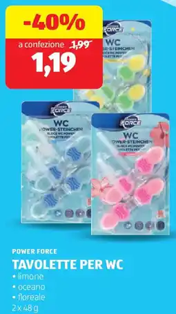 ALDI Power force tavolette per wc offerta