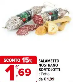 Iperal Salametto nostrano bortolotti offerta