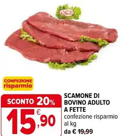 Iperal Scamone di bovino adulto a fette offerta