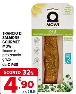 Iperal Trancio di salmone gourmet mowi limone e prezzemolo offerta