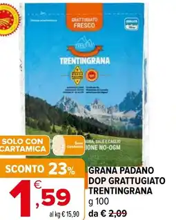 Iperal Grana padano dop grattugiato TRENTINGRANA offerta
