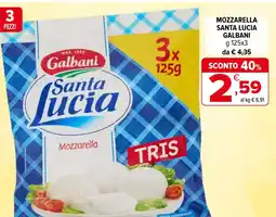 Iperal Mozzarella santa lucia GALBANI offerta