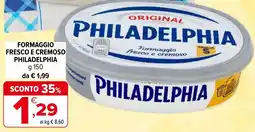 Iperal Formaggio fresco e cremoso PHILADELPHIA offerta