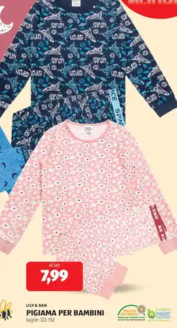 ALDI Lily & dan pigiama per bambini offerta