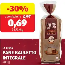 ALDI La cesta pane bauletto integrale offerta