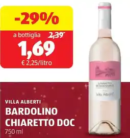ALDI Villa alberti bardolino chiaretto doc offerta