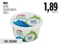Carico Cash & Carry Milk kefir colato greco offerta
