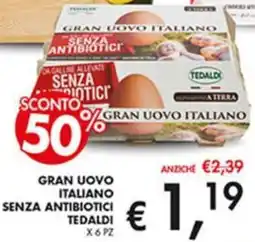 Coal Gran uovo italiano senza antibiotici TEDALDI x 6 pz offerta