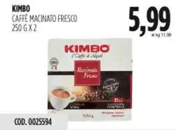 Carico Cash & Carry Kimbo caffè macinato fresco offerta