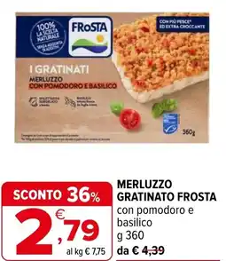 Iperal Merluzzo gratinato frosta con pomodoro e basilico offerta