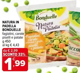 Iperal Natura in padella bonduelle fagiolini, carote piselli e patate offerta