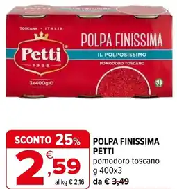 Iperal Polpa finissima petti pomodoro toscano offerta