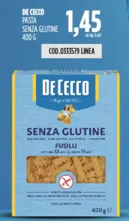 Carico Cash & Carry De cecco pasta senza glutine offerta