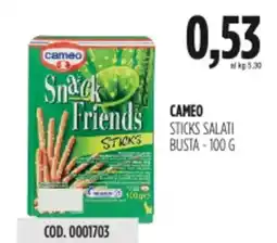 Carico Cash & Carry Cameo sticks salati busta offerta