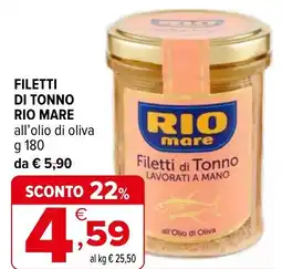 Iperal Filetti di tonno rio mare all'olio di oliva offerta