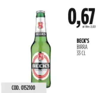 Carico Cash & Carry Beck's birra offerta