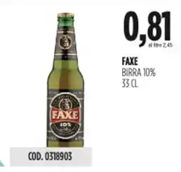 Carico Cash & Carry Faxe birra 10% offerta