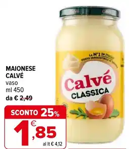 Iperal Maionese calvé vaso offerta