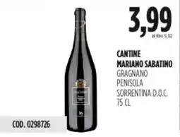 Carico Cash & Carry Cantine mariano sabatino gragnano penisola sorrentina d.o.c offerta