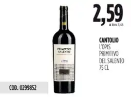 Carico Cash & Carry Cantolio l'opis primitivo del salento offerta