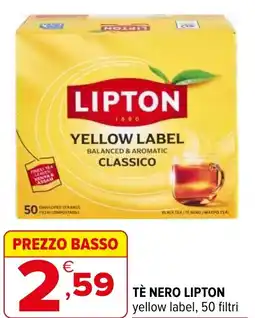 Iperal Tè nero lipton yellow label offerta