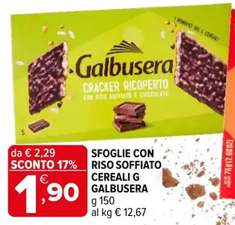 Sfoglie con riso soffiato cereali G GALBUSERA
