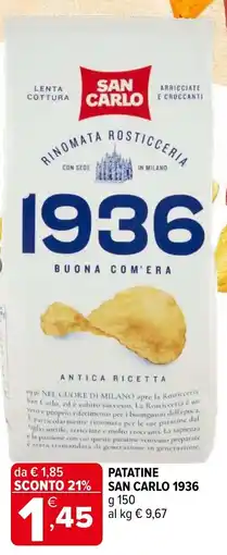 Iperal Patatine SAN CARLO 1936 offerta