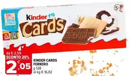 Iperal Kinder cards ferrero offerta