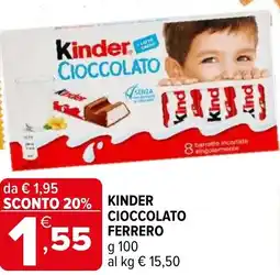Iperal Kinder cioccolato ferrero offerta
