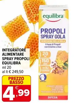 Iperal Integratore alimentare spray propoli EQUILIBRA offerta