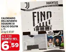 Iperal Calendario dell'avvento squadre di calcio dolfin offerta