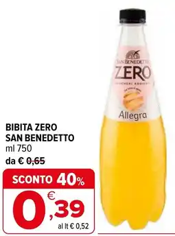 Iperal Bibita zero SAN BENEDETTO offerta