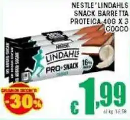 Sacoph Nestle' lindahls snack barretta proteica offerta