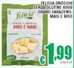 Sacoph Felicia gnocchi senza glutine grano saraceno- mais e riso offerta