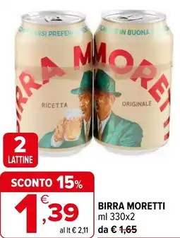 Iperal Birra MORETTI offerta