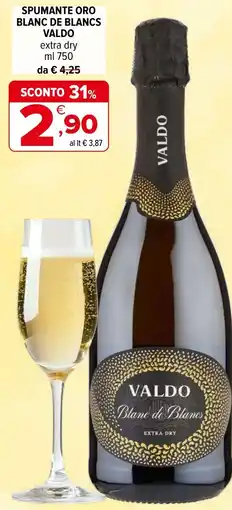 Iperal Spumante oro blanc de blancs valdo extra dry offerta