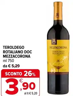 Iperal Teroldego rotaliano doc MEZZACORONA offerta