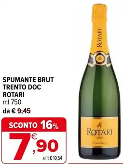 Iperal Spumante brut trento doc ROTARI offerta