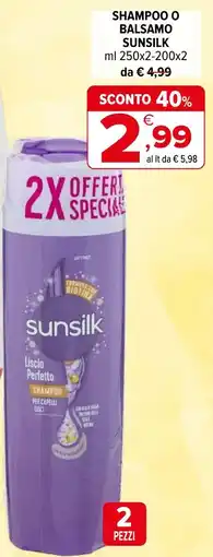 Iperal Shampoo o balsamo SUNSILK offerta