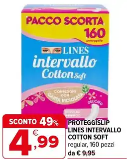 Iperal Proteggislip lines intervallo cotton soft regular offerta