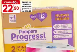 Iperal Pannolini pampers progressi quadripacco offerta