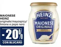 Il Gigante MAIONESE HEINZ originale/mayospicy/ limone e pepe nero offerta
